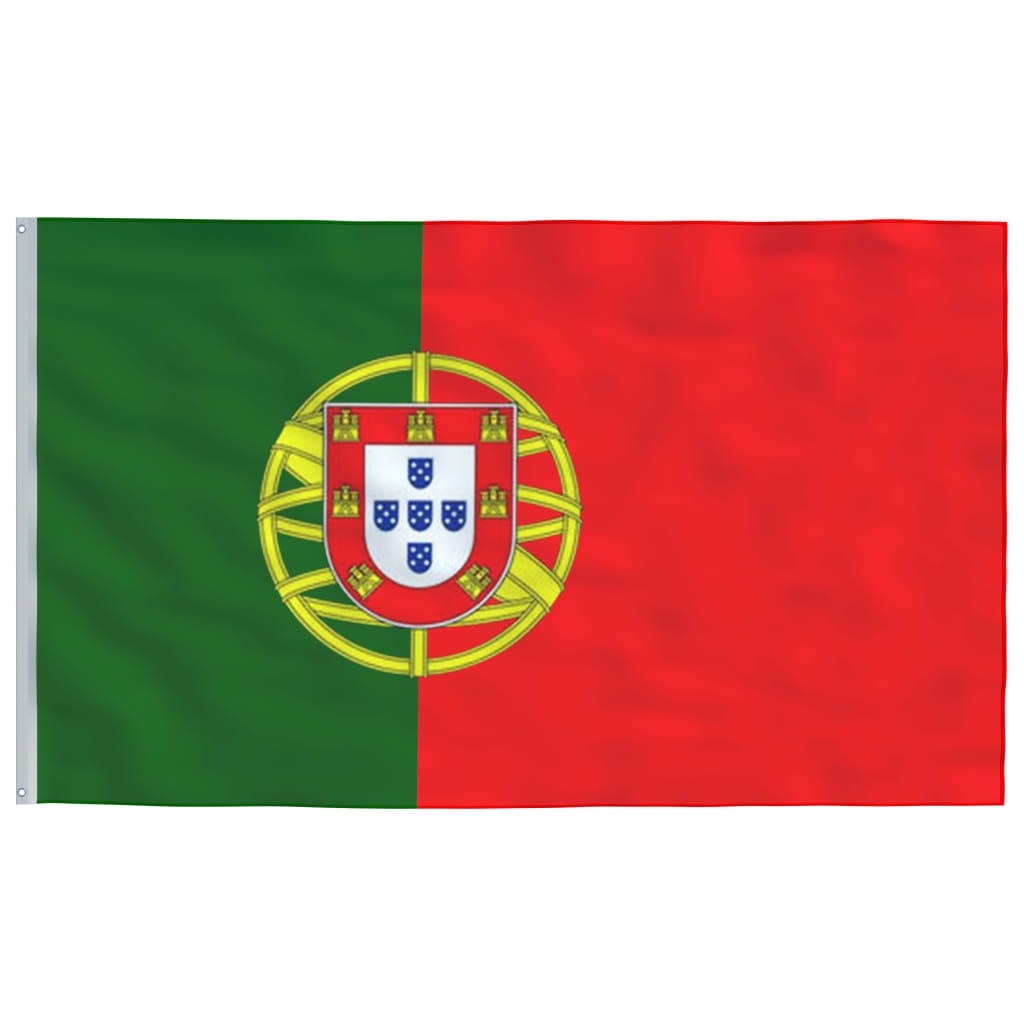vidaXL Portugalin lippu ja tanko alumiini 4 m