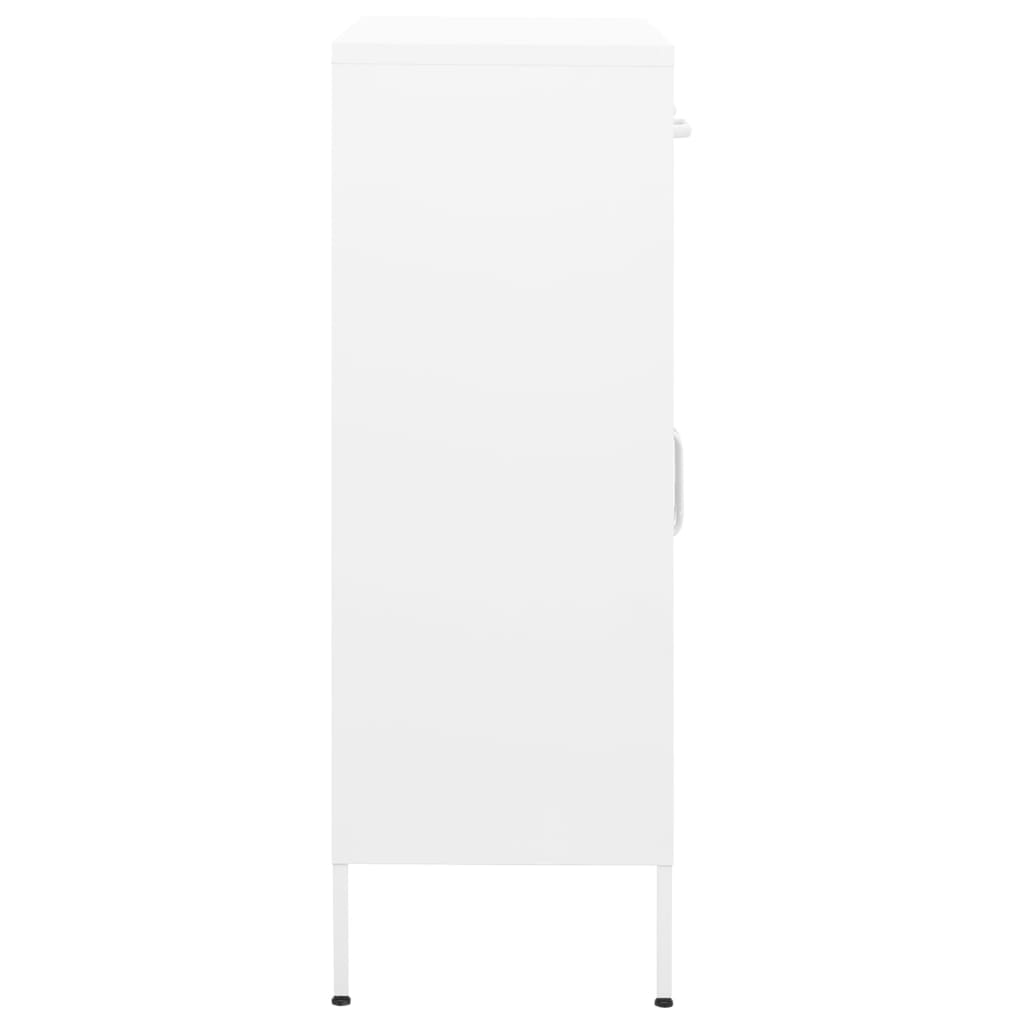 vidaXL Varastokaappi valkoinen 80x35x101,5 cm teräs