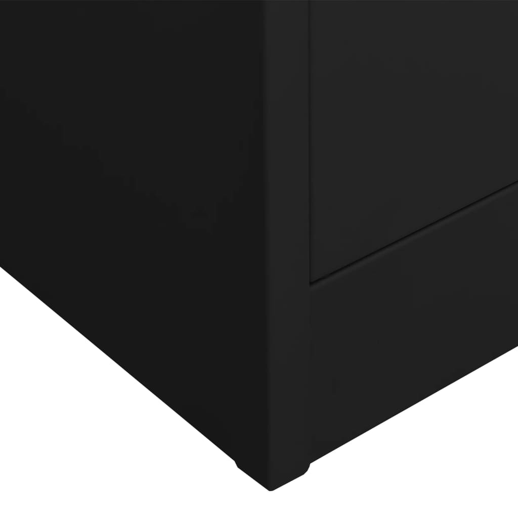 vidaXL Toimistokaappi musta 90x40x180 cm teräs