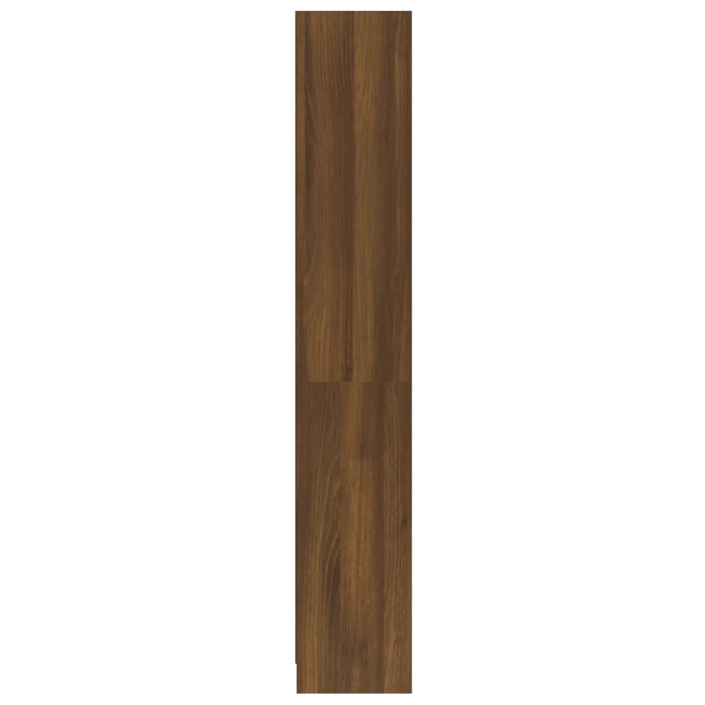 vidaXL 4-kerroksinen Kirjahylly ruskea tammi 60x24x142 cm tekninen puu