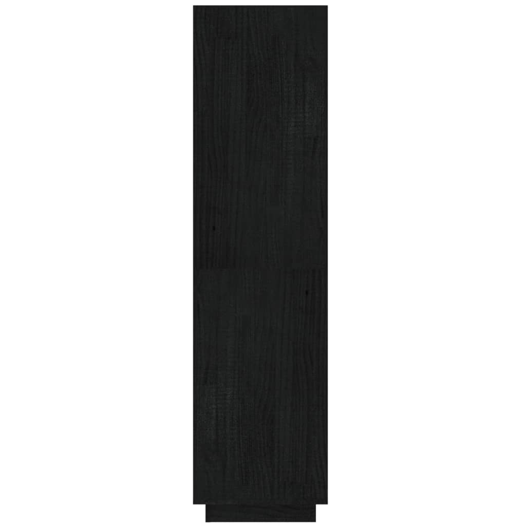 vidaXL Kirjahylly/tilanjakaja musta 40x35x135 cm täysi mänty