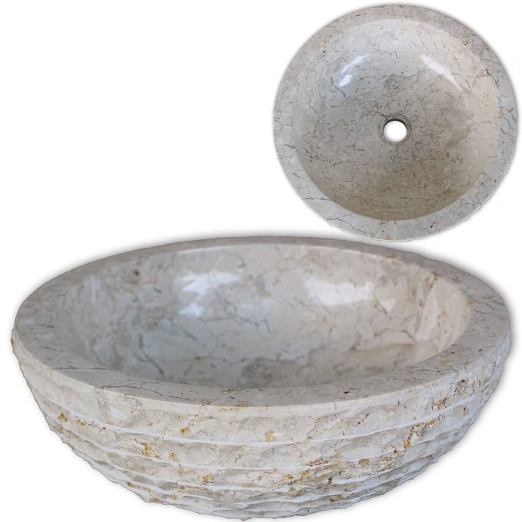 vidaXL Pesuallas marmori 40 cm kerma