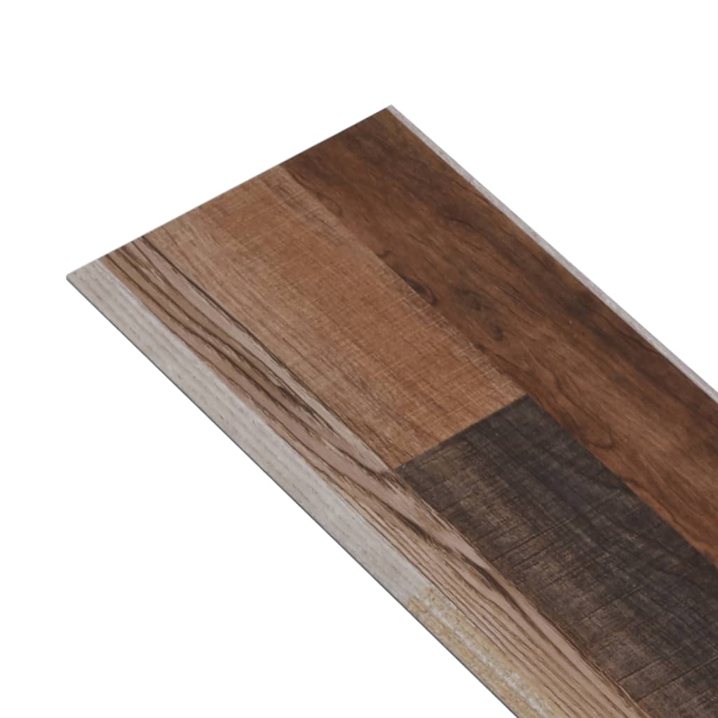 vidaXL PVC-lattialankut 5,02 m² 2 mm itseliimautuva monivärinen