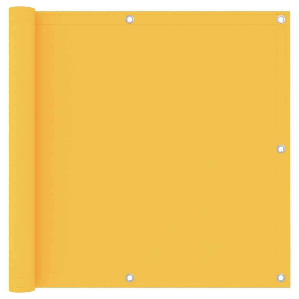 vidaXL Parvekkeen suoja keltainen 90x600 cm Oxford kangas