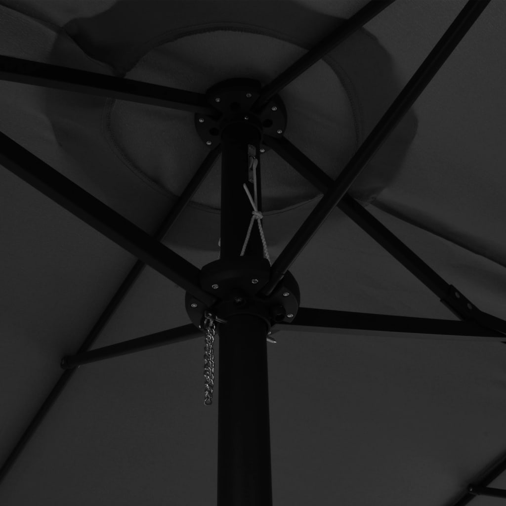vidaXL Aurinkovarjo alumiinitanko 460x270 cm antrasiitti