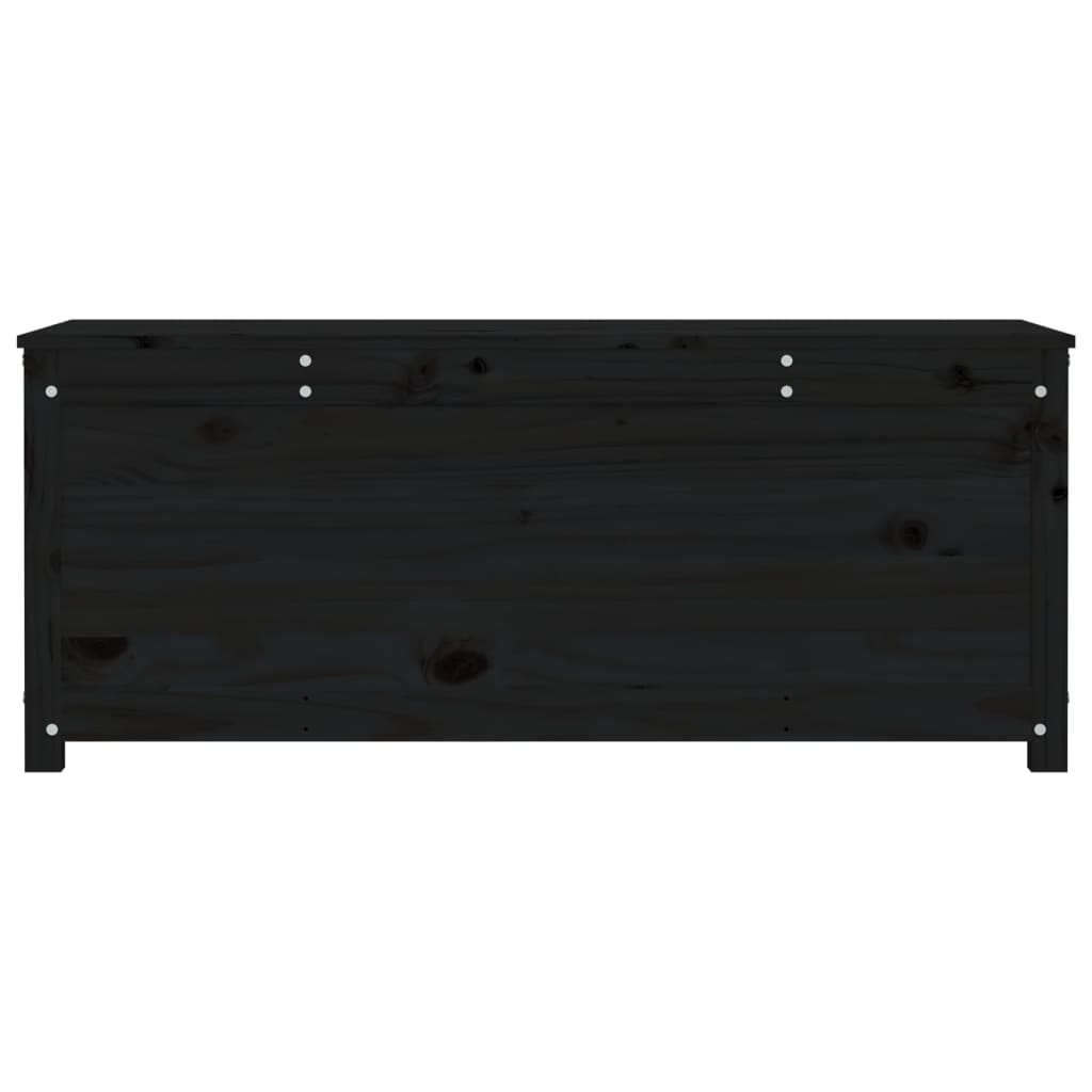 vidaXL Säilytyslaatikko musta 110x50x45,5 cm täysi mänty