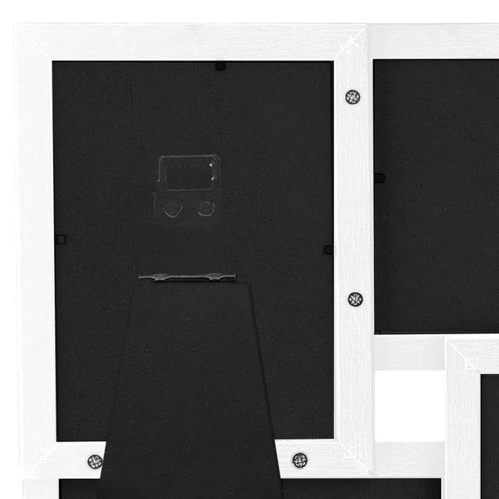 vidaXL Kollaasi valokuvakehys 4x(10x15 cm) kuville valkoinen MDF