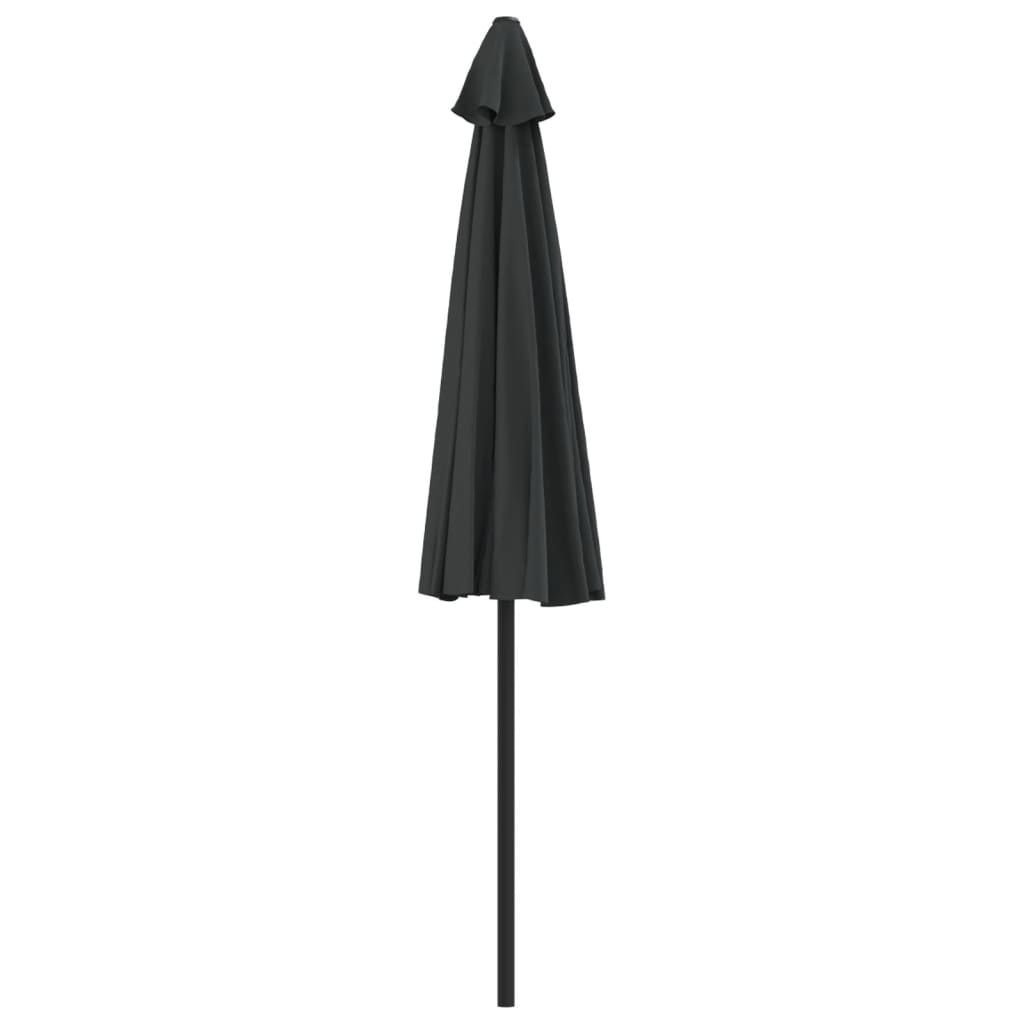 vidaXL Aurinkovarjo ulkotiloihin alumiinitanko musta 270x144x222 cm