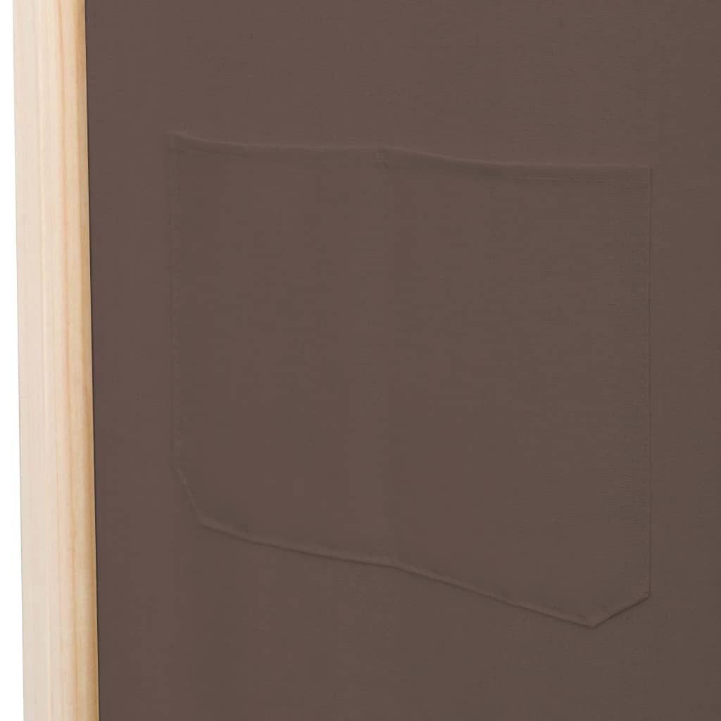vidaXL 6-Paneelinen Tilanjakaja ruskea 240x170x4 cm kangas