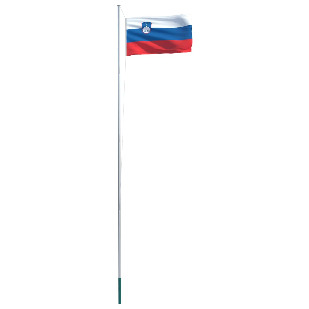 vidaXL Slovenian lippu ja tanko alumiini 6,2 m