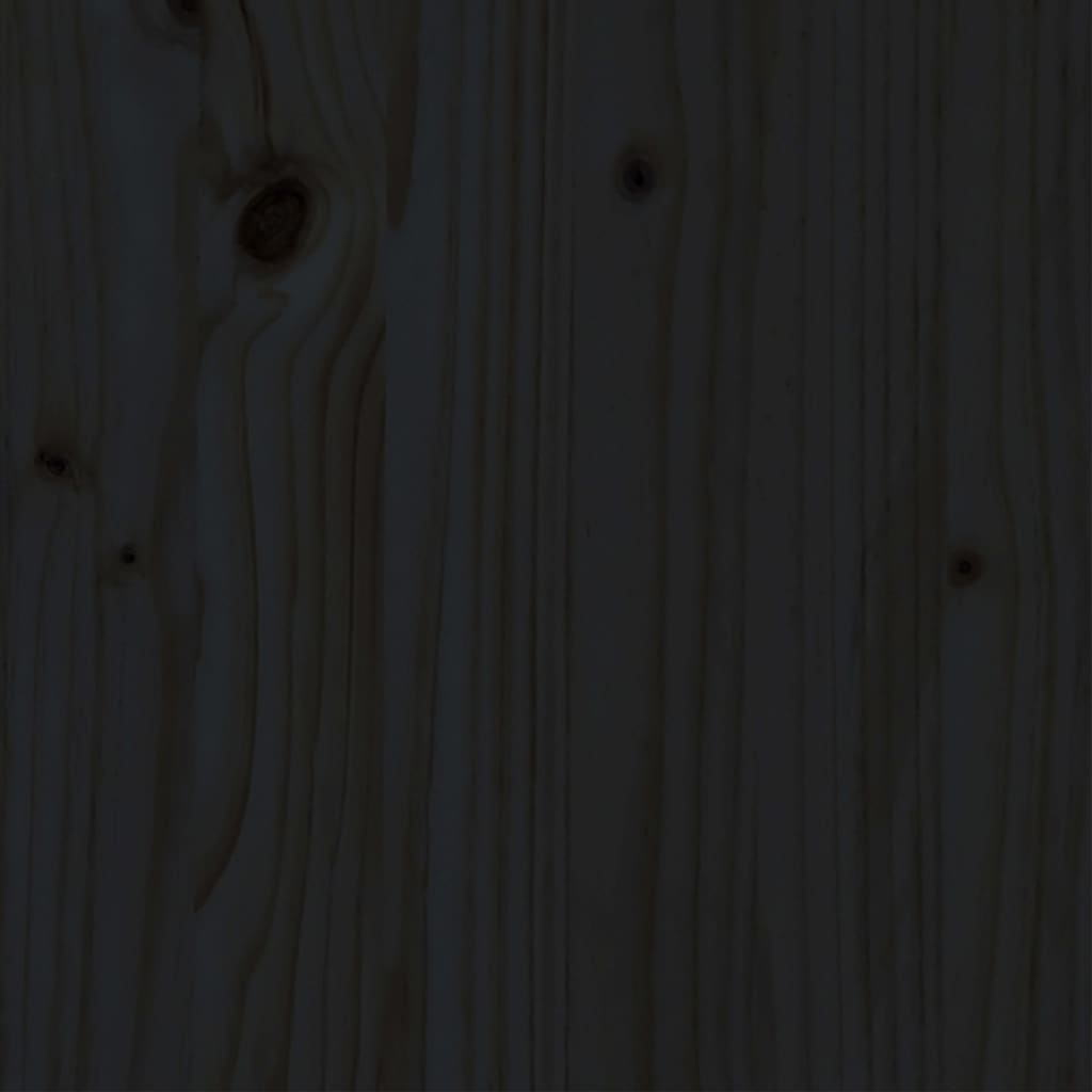 vidaXL Sängynrunko musta täysi puu 200 x 200 cm