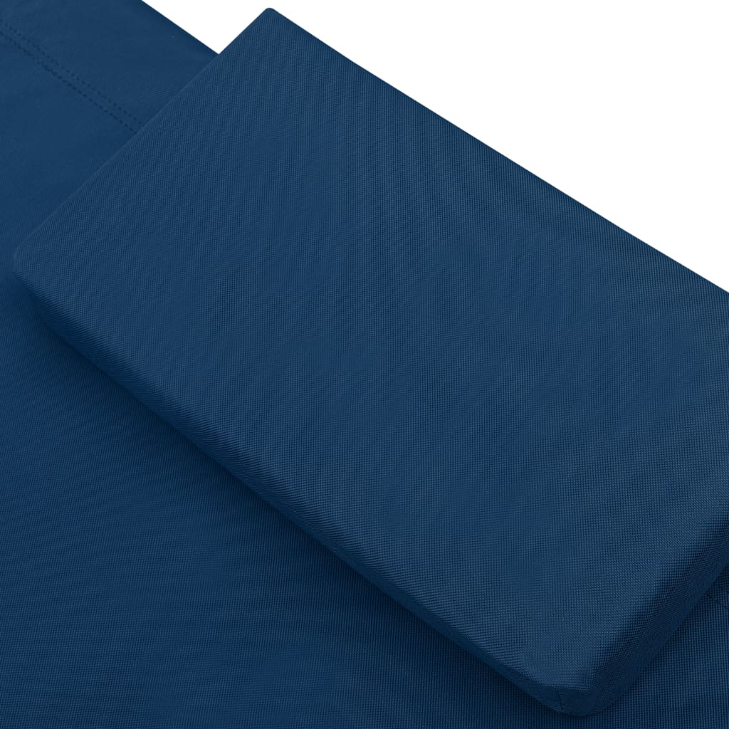 vidaXL Aurinkotuoli katoksella ja tyynyllä sininen