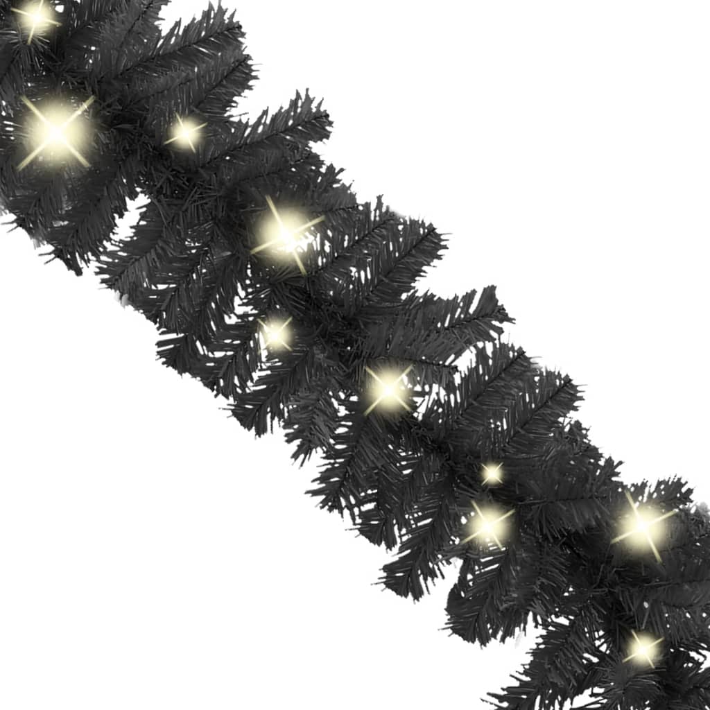 vidaXL Jouluköynnös LED-valoilla 5 m musta
