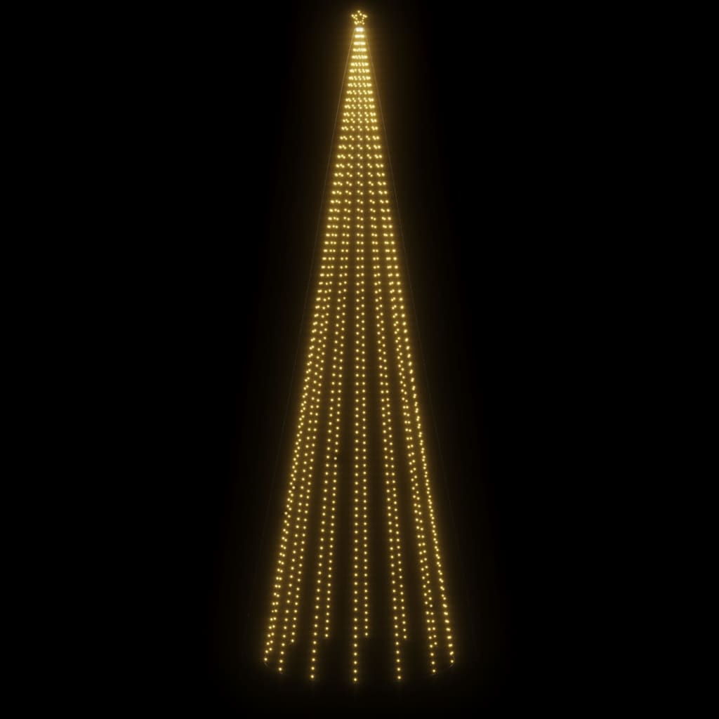 vidaXL Joulukuusi piikillä 1134 lämpimän valkoista LED-valoa 800 cm