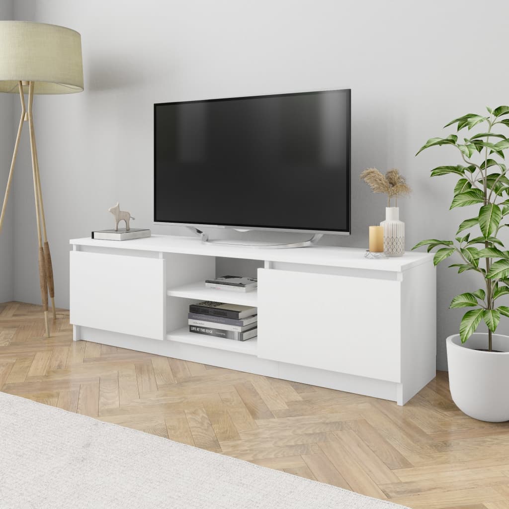 vidaXL TV-taso valkoinen 120x30x35,5 cm lastulevy