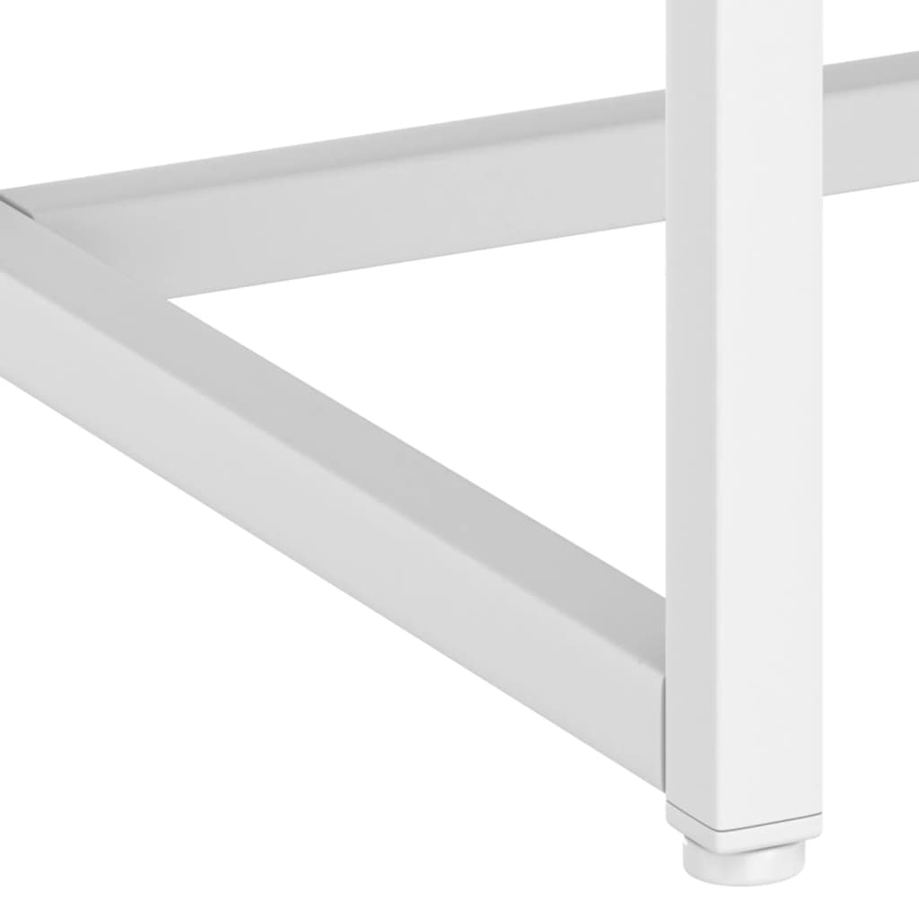 vidaXL Konsolipöytä valkoinen 72x35x75 cm teräs