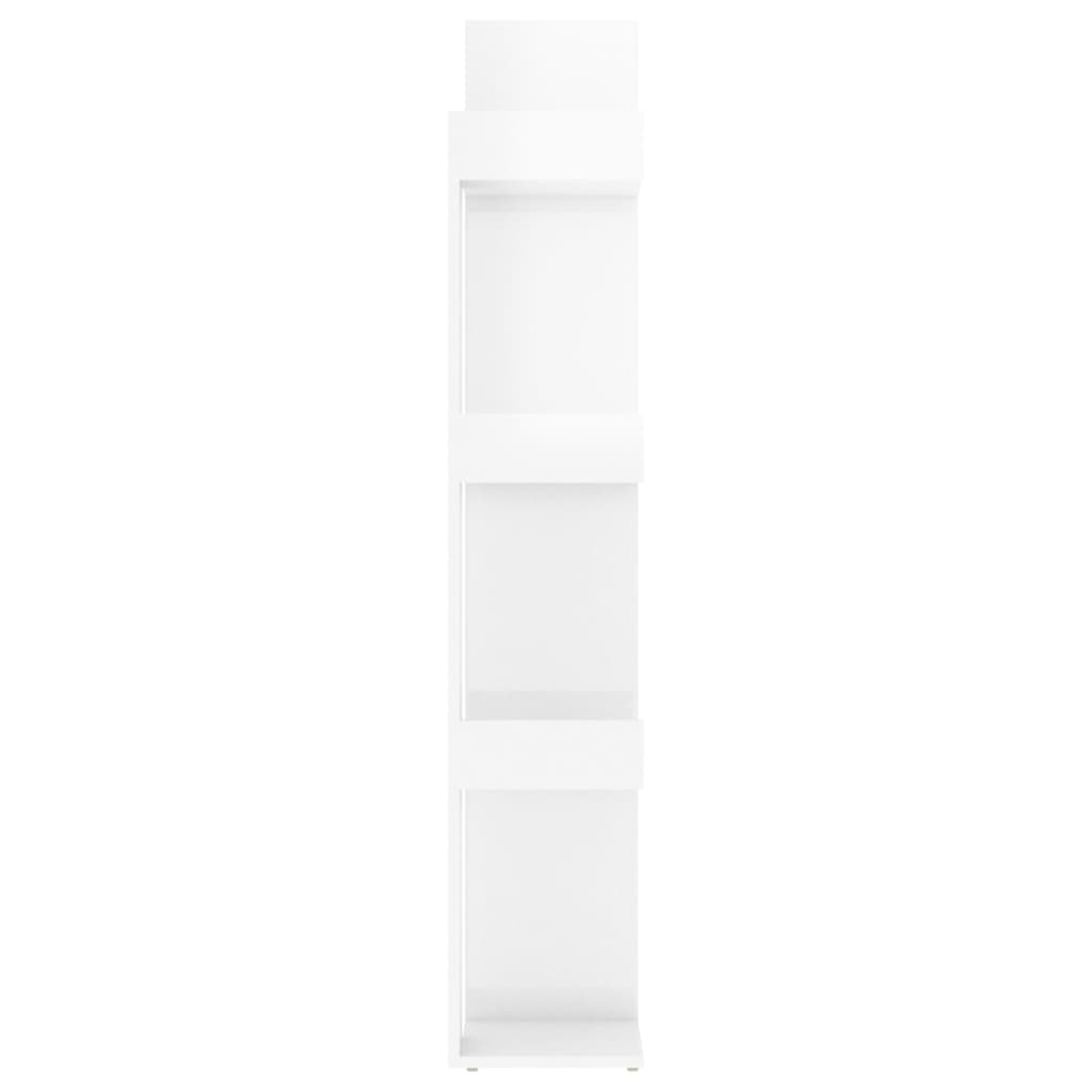 vidaXL Kirjahylly korkeakiilto valkoinen 86x25,5x140 cm lastulevy