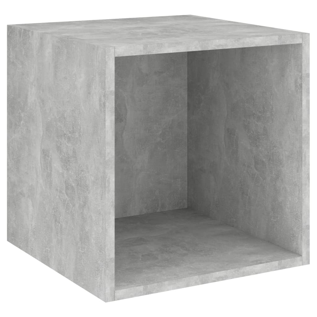 vidaXL Seinäkaappi betoninharmaa 37x37x37 cm lastulevy