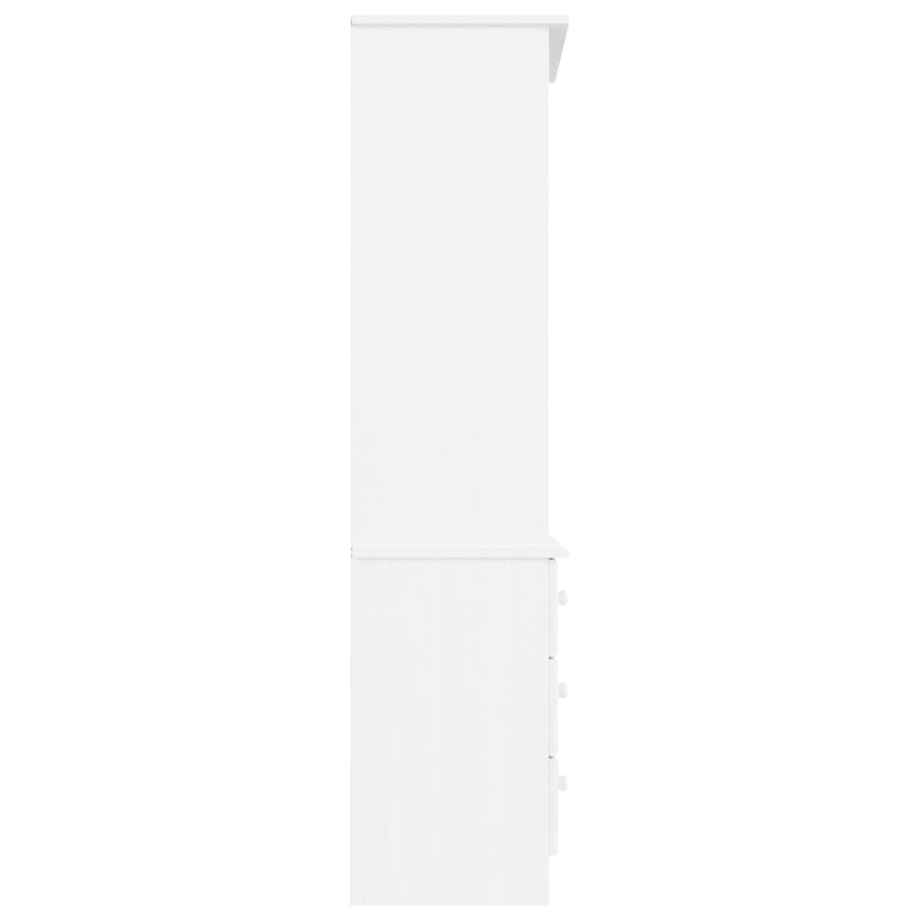 vidaXL Kirjahylly laatikoilla ALTA valkoinen 60x35x142 cm täysi mänty
