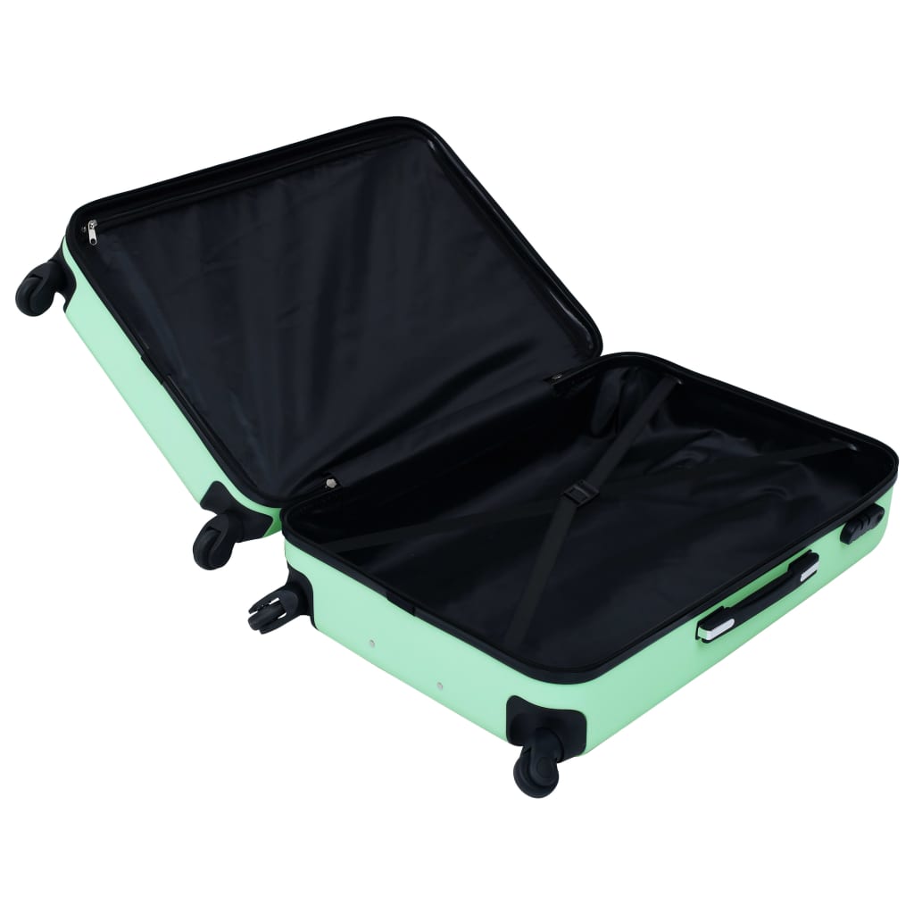 vidaXL Kovapintainen matkalaukkusetti 3 kpl mintunvihreä ABS