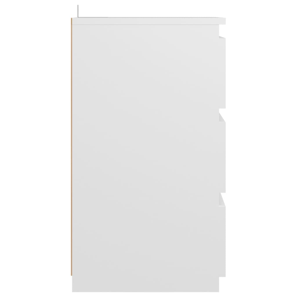 vidaXL Yöpöytä valkoinen 40x35x62,5 cm lastulevy