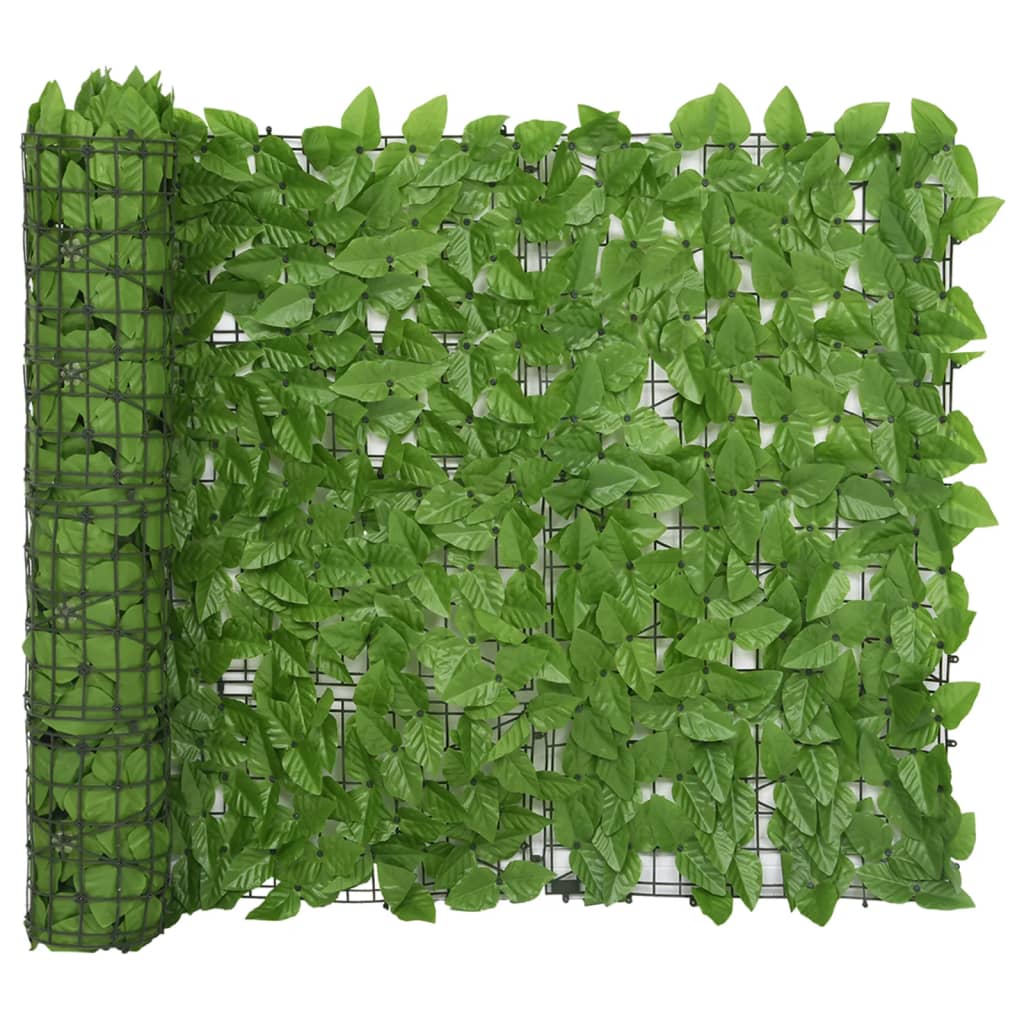 vidaXL Parvekkeen suoja vihreillä lehdillä 500x100 cm