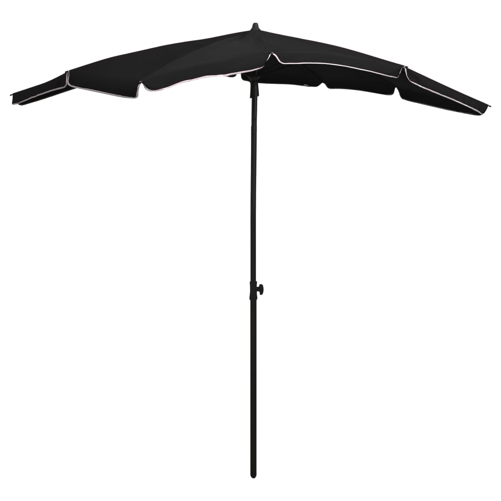 vidaXL Puutarhan Aurinkovarjo tangolla 200x130 cm musta