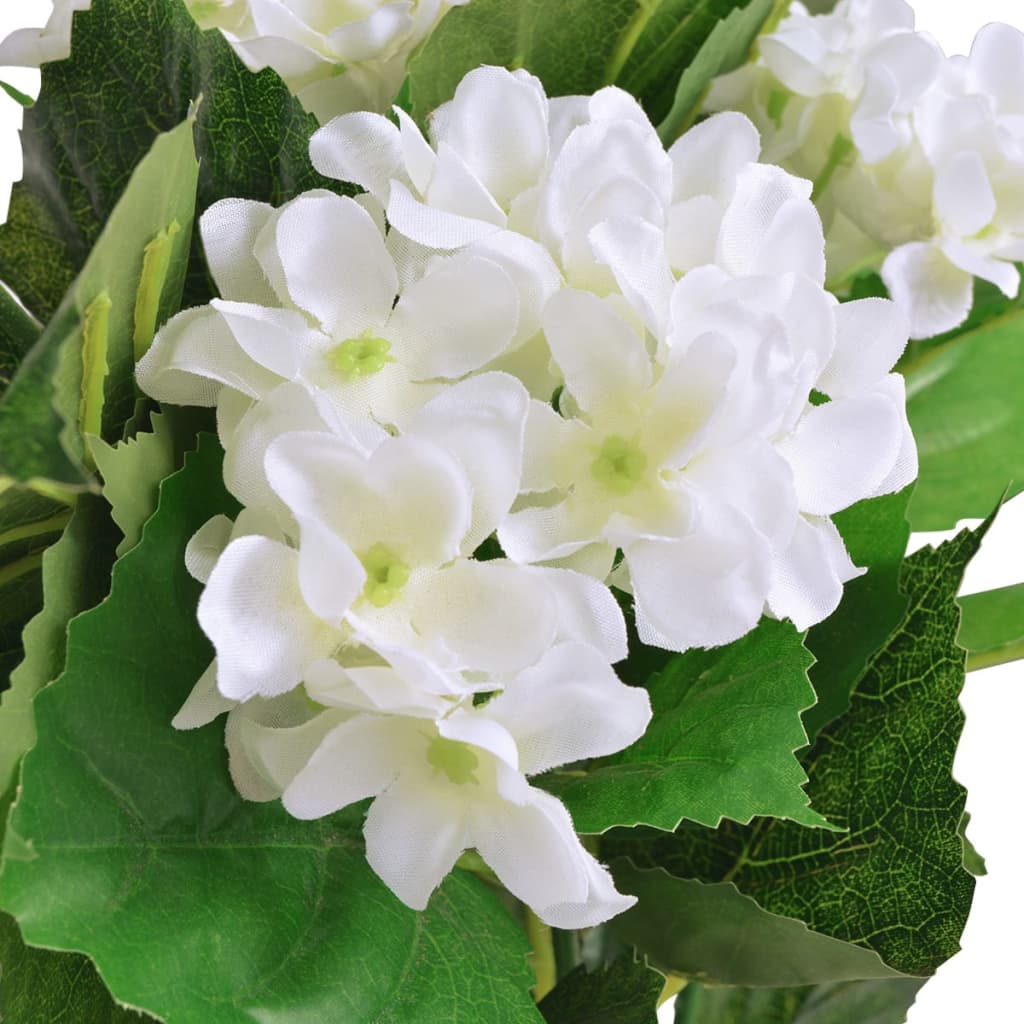 vidaXL Tekokukka ruukulla hortensia 60 cm valkoinen