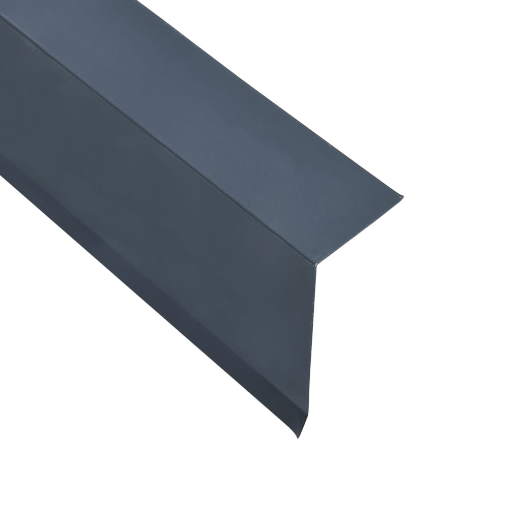 vidaXL L-muotoiset katon reunalevyt 5 kpl alumiini antrasiitti 170 cm