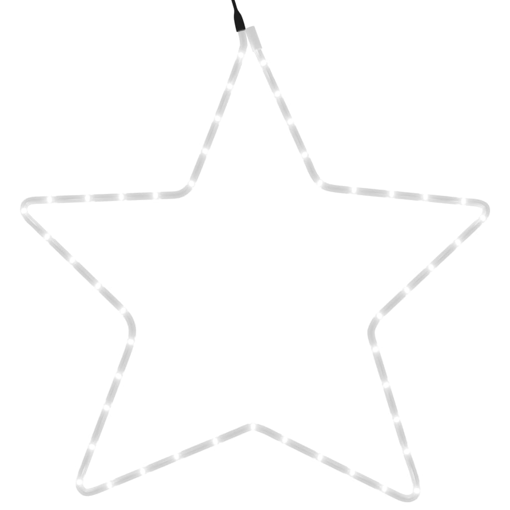 vidaXL Tähti joulukoriste 48 lämpimän valkoista LED-valoa 56 cm