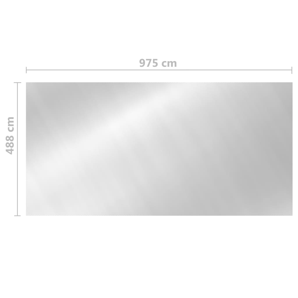 vidaXL Uima-altaan suoja hopea 975x488 cm PE