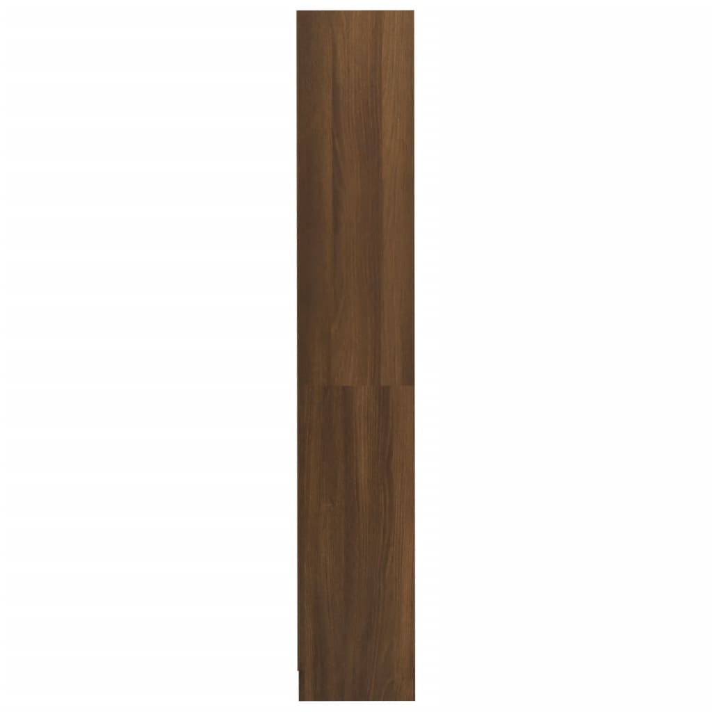 vidaXL 4-kerroksinen Kirjahylly ruskea tammi 80x24x142 cm tekninen puu