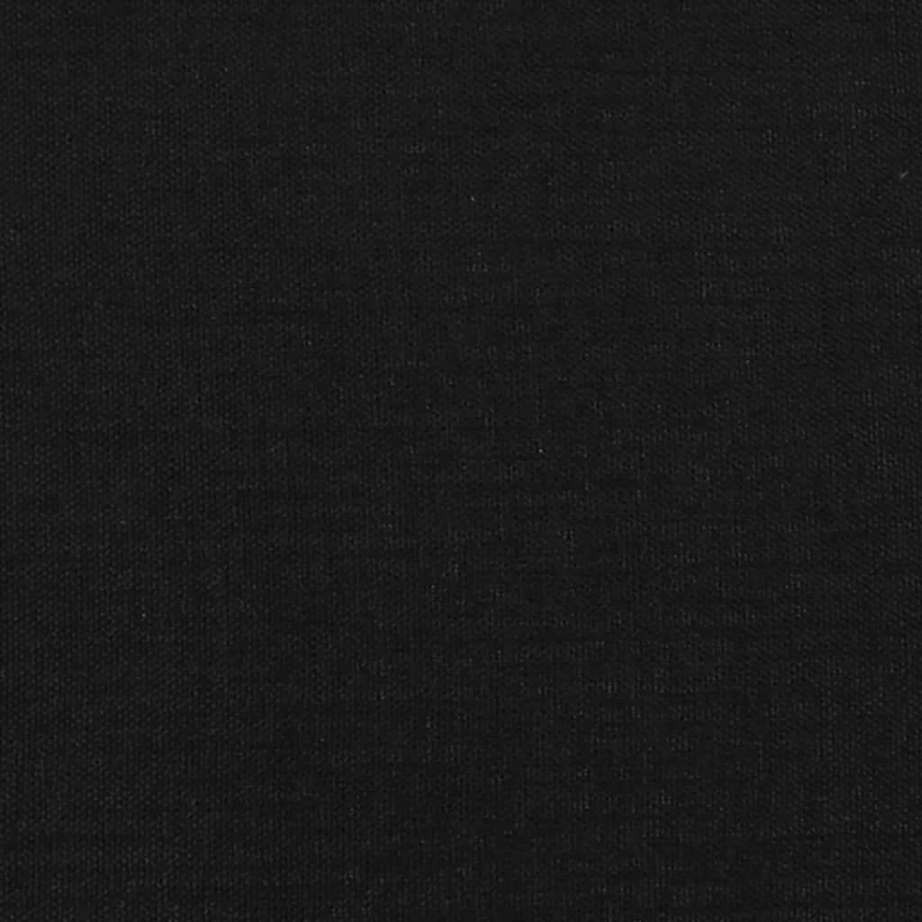 vidaXL Sängynrunko päätylevyllä musta 90x190cm Single kangas