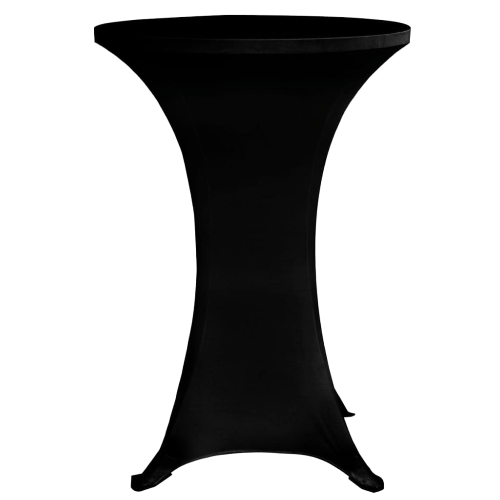 vidaXL Seisovan pöydän päällyste Ø70 cm musta venyvä 4 kpl