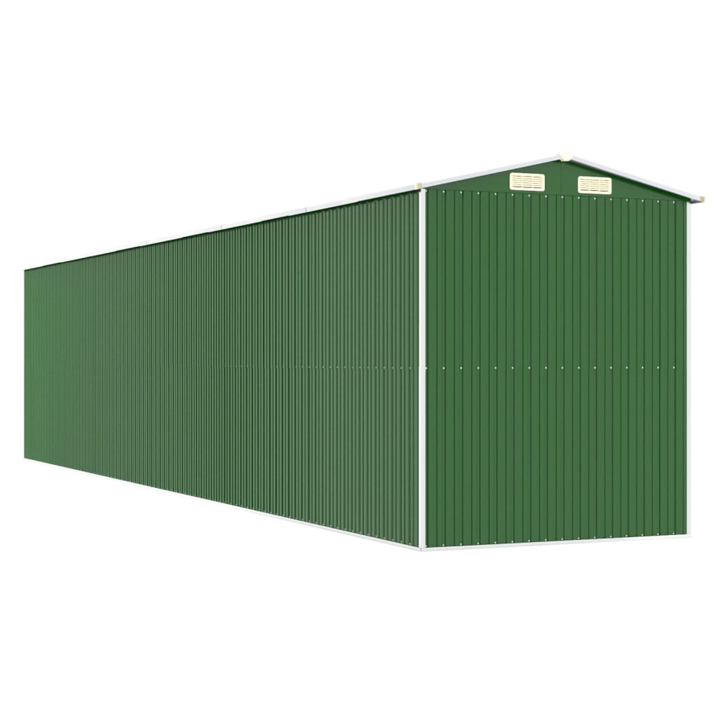 vidaXL Puutarhavaja vihreä 192x938x223 cm galvanoitu teräs