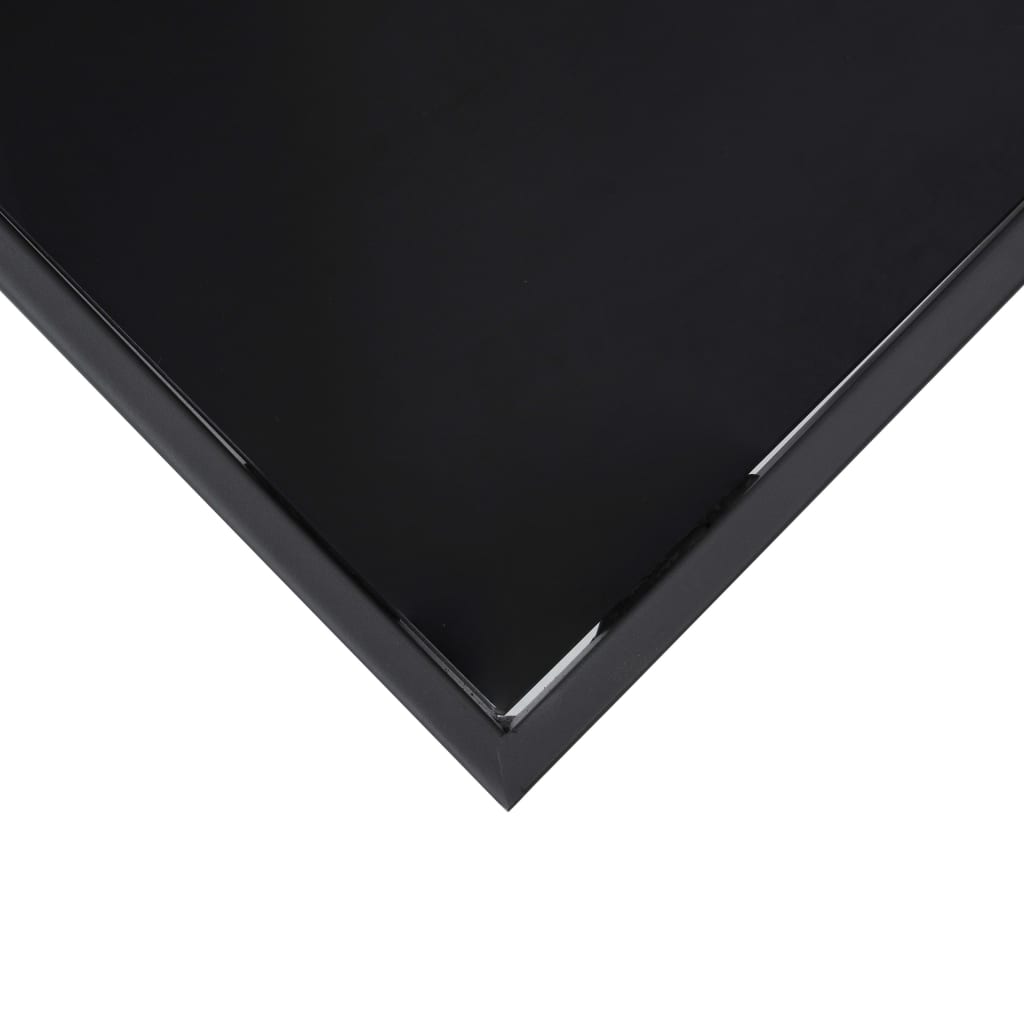 vidaXL Puutarhan baaripöytä musta 110x60x110 cm karkaistu lasi