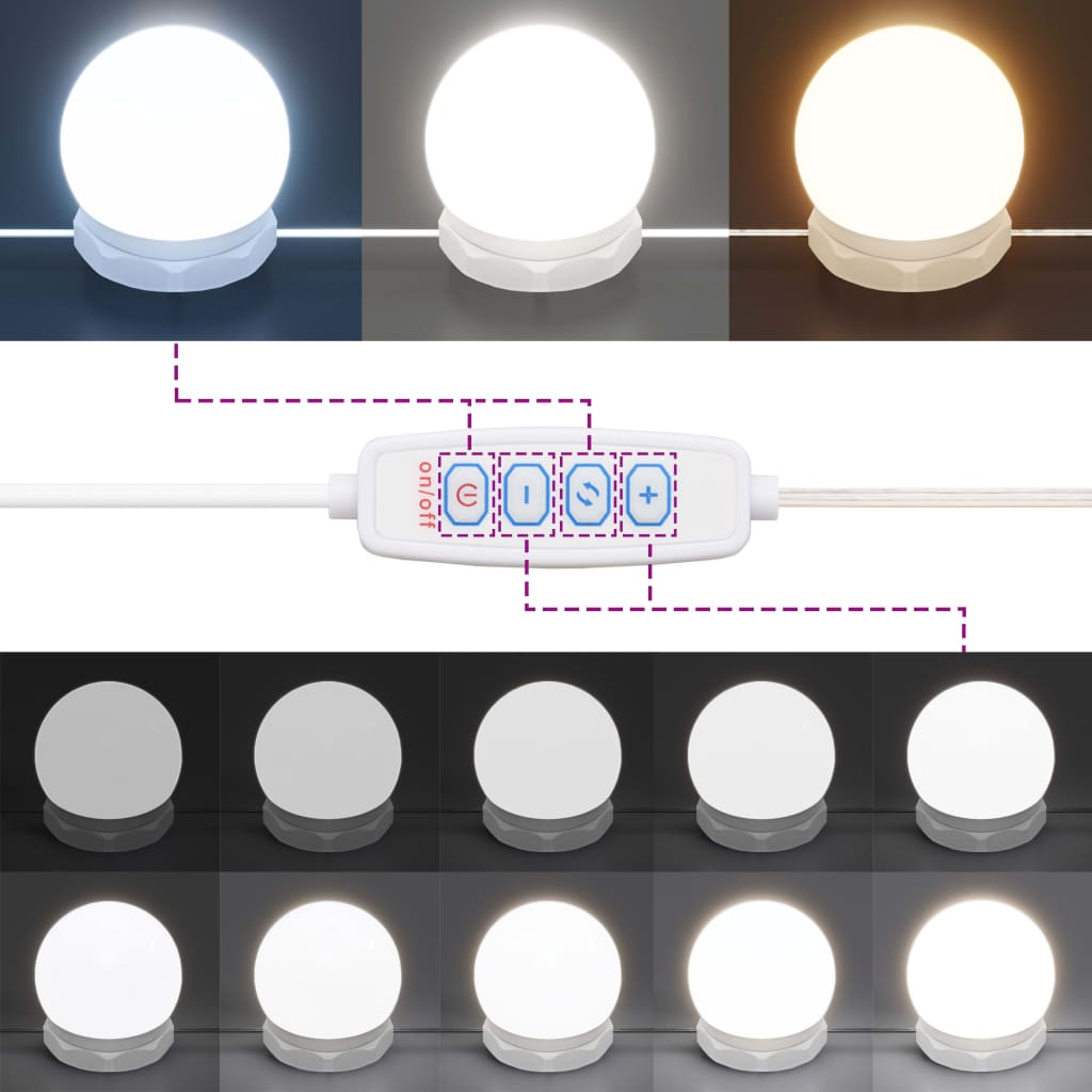 vidaXL Peilikaappi LED-valoilla savutammi 70x16,5x60 cm