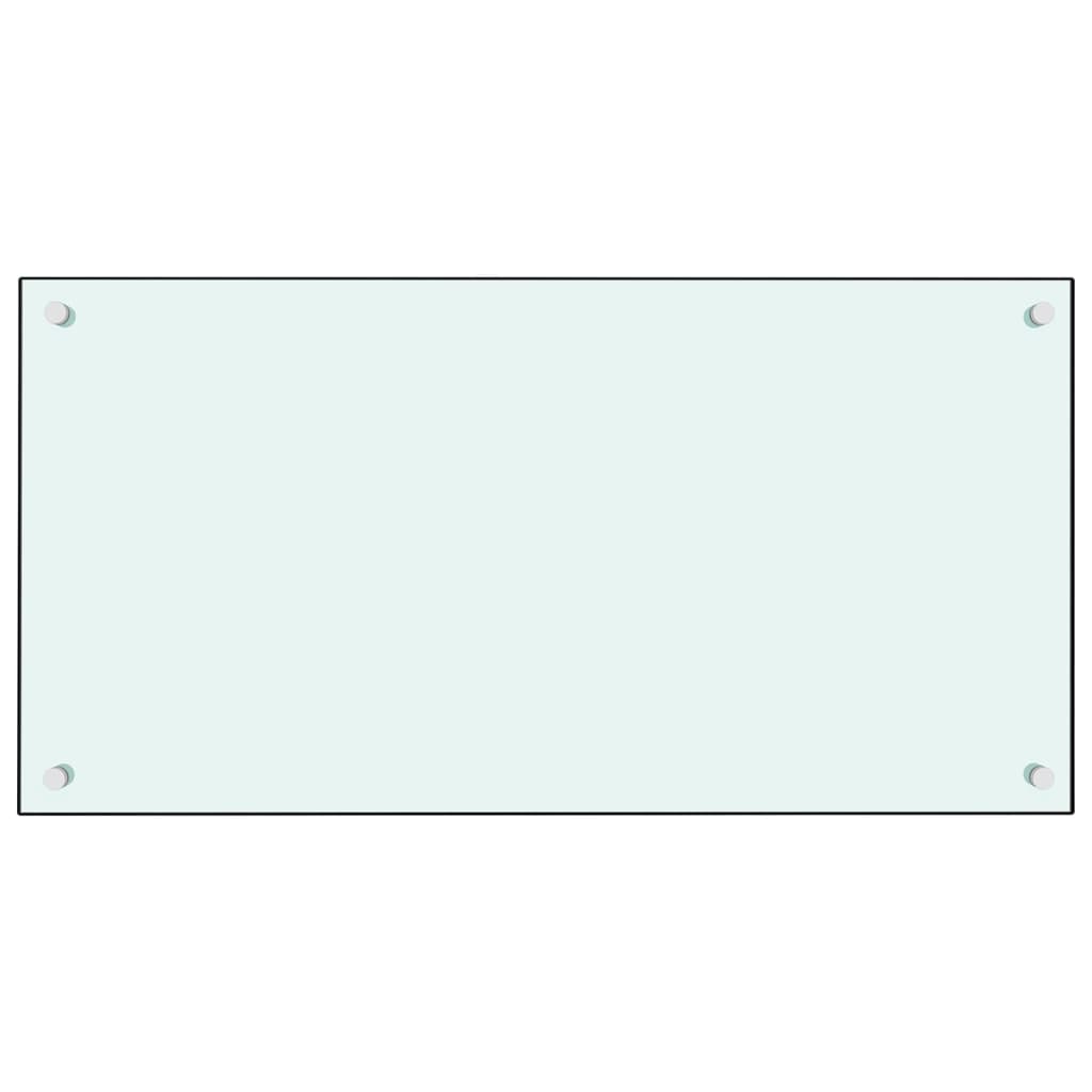 vidaXL Keittiön roiskesuoja valkoinen 80x40 cm karkaistu lasi