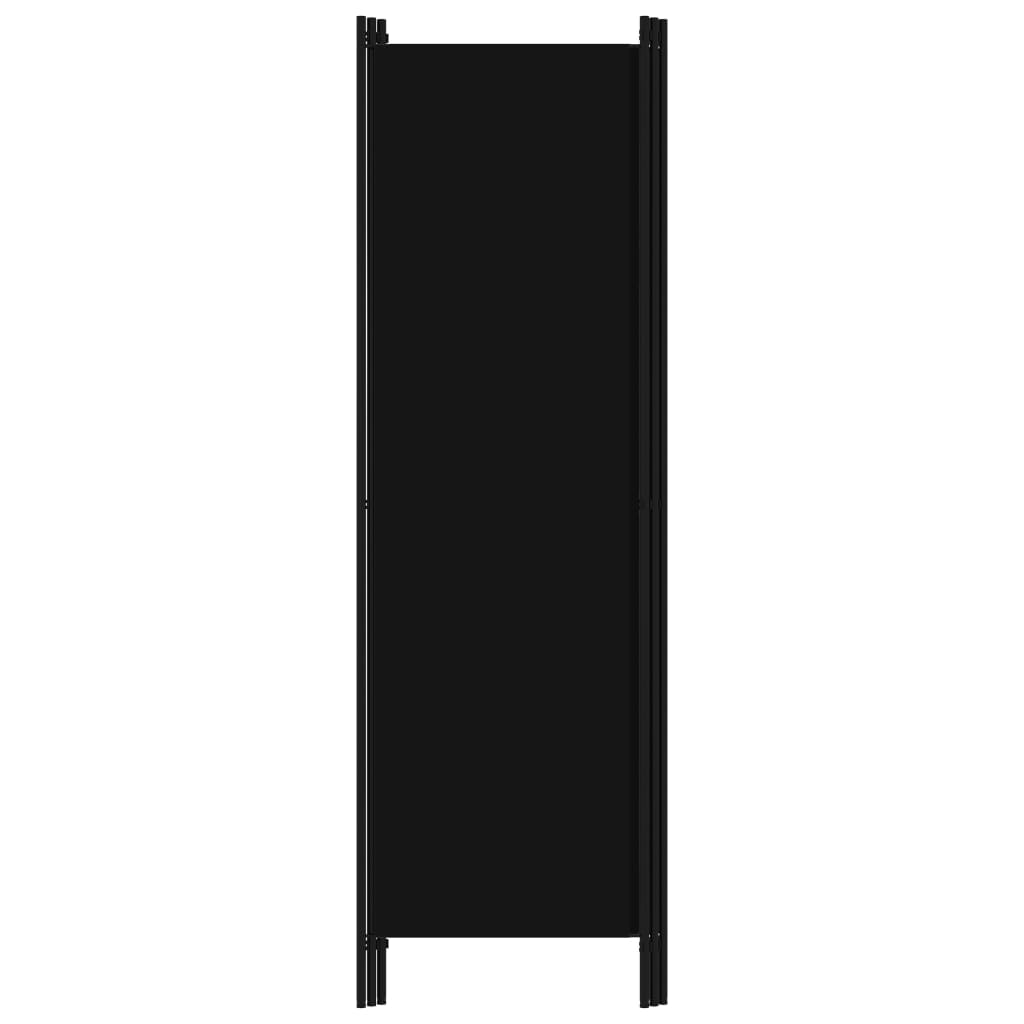 vidaXL 3-paneelinen tilanjakaja musta 150x180 cm