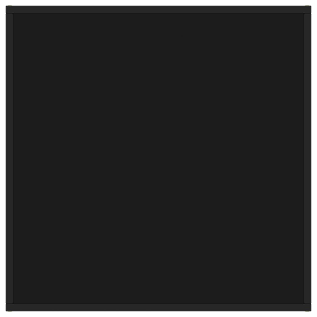vidaXL Sohvapöytä musta mustalla lasilla 80x80x35 cm