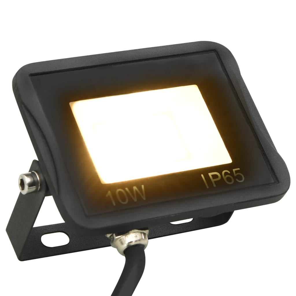 vidaXL LED-valonheittimet 2 kpl 10 W lämmin valkoinen