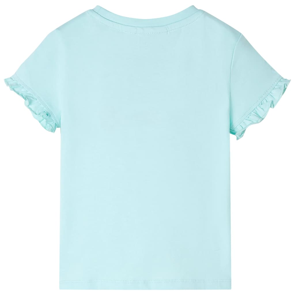 Lasten lyhythihainen T-paita vaalea vedenvihreä 92