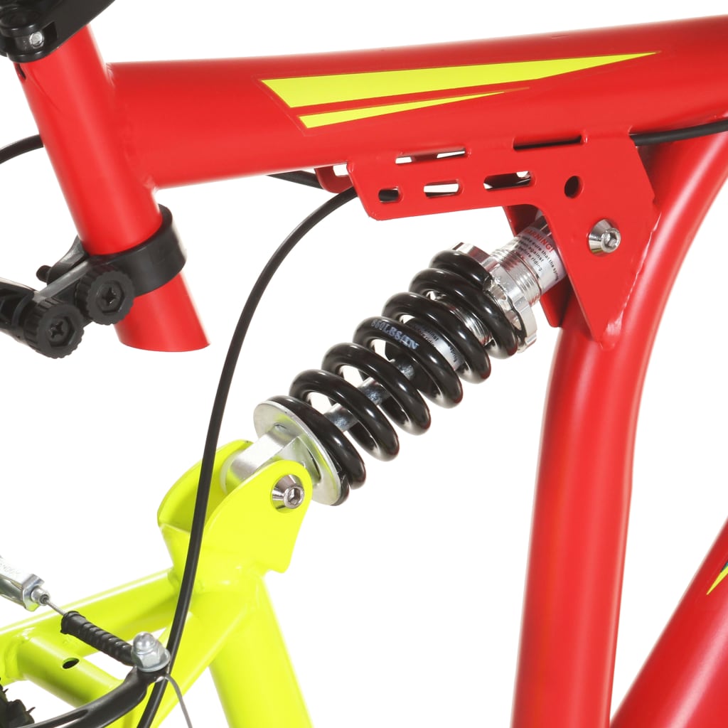 vidaXL Maastopyörä 21 vaihdetta 26" renkaat 49 cm runko punainen