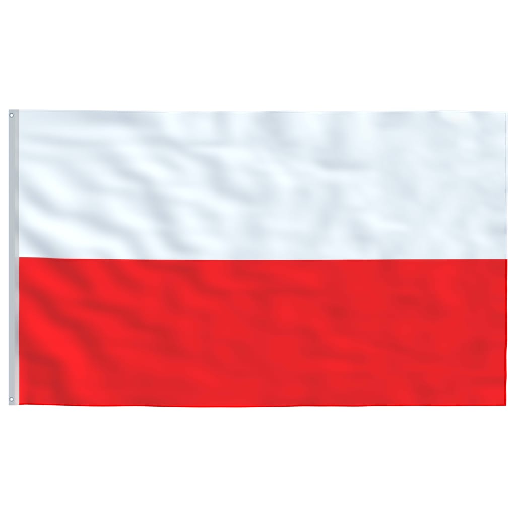 vidaXL Puolan lippu ja lipputanko 6,23 m alumiini