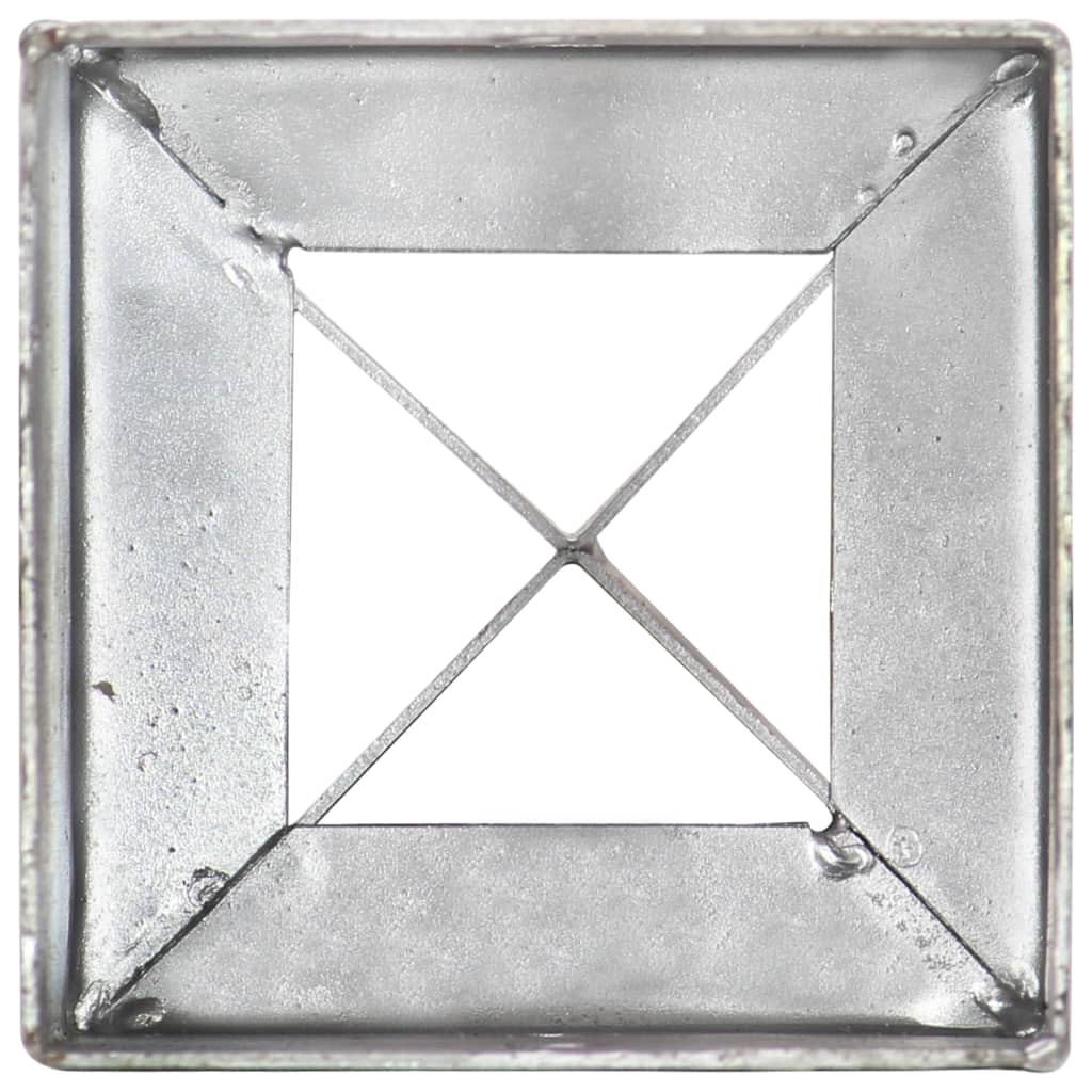 vidaXL Maapiikit 12 kpl hopea 10x10x76 cm galvanoitu teräs