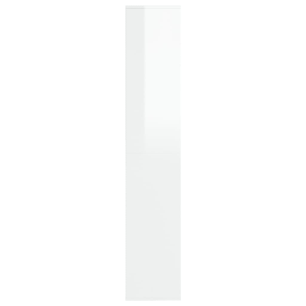 vidaXL Kenkäkaappi korkeakiilto valkoinen 54x34x183 cm lastulevy
