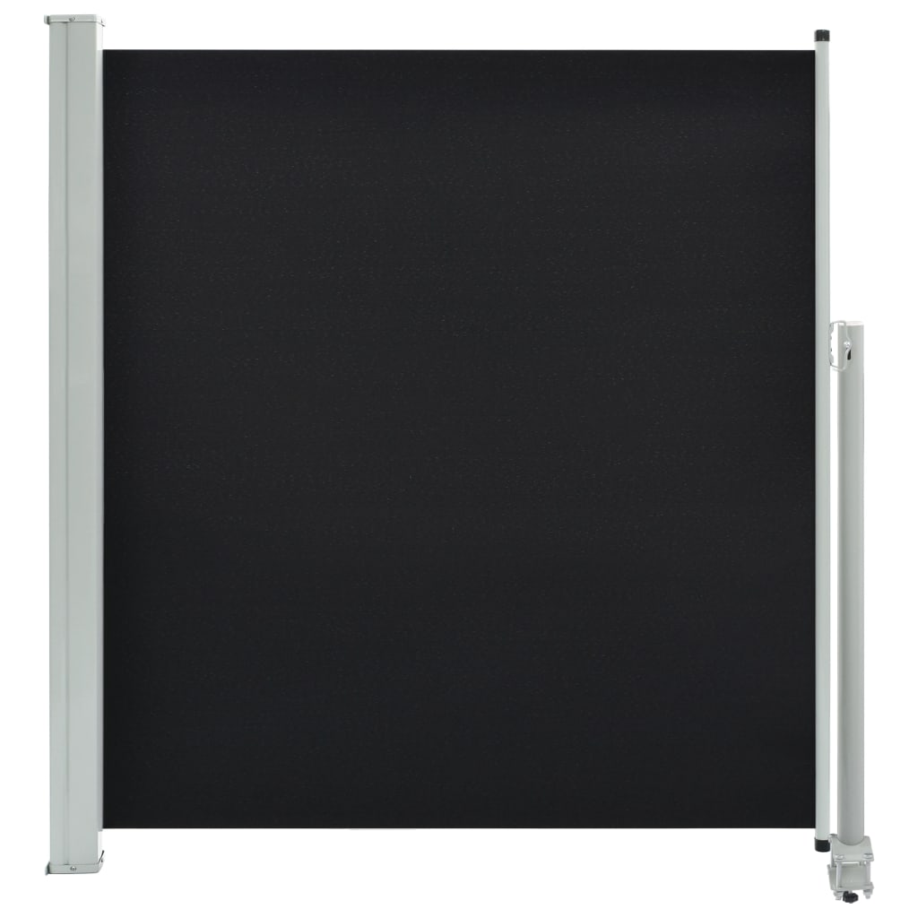 vidaXL Sisäänvedettävä terassin sivumarkiisi 140 x 300 cm musta
