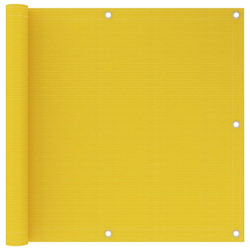 vidaXL Parvekkeen suoja keltainen 90x600 cm HDPE