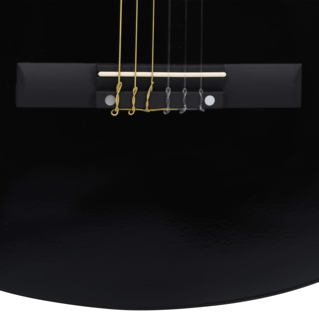 vidaXL 12-osainen Western-kitarasarja EQ:lla, 6-kielinen, musta
