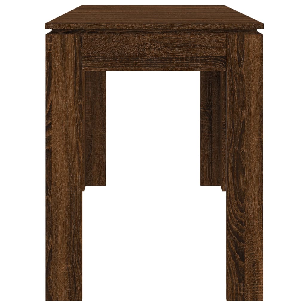 vidaXL Ruokapöytä ruskea tammi 120x60x76 cm tekninen puu